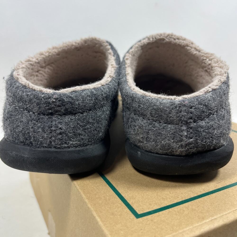 LL BEAN Slippers Womens 6 Medium B Daybreak Scuffs Motif Raccoon Mule Gray - Picture 8 of 12
